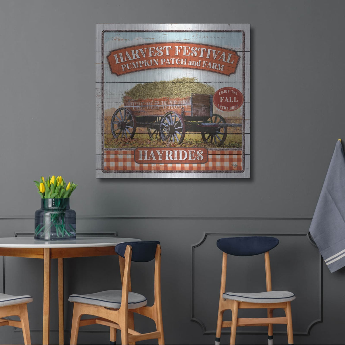 'Harvest Festival' by Mollie B Art – Metal Wall Art, 36x36 room view