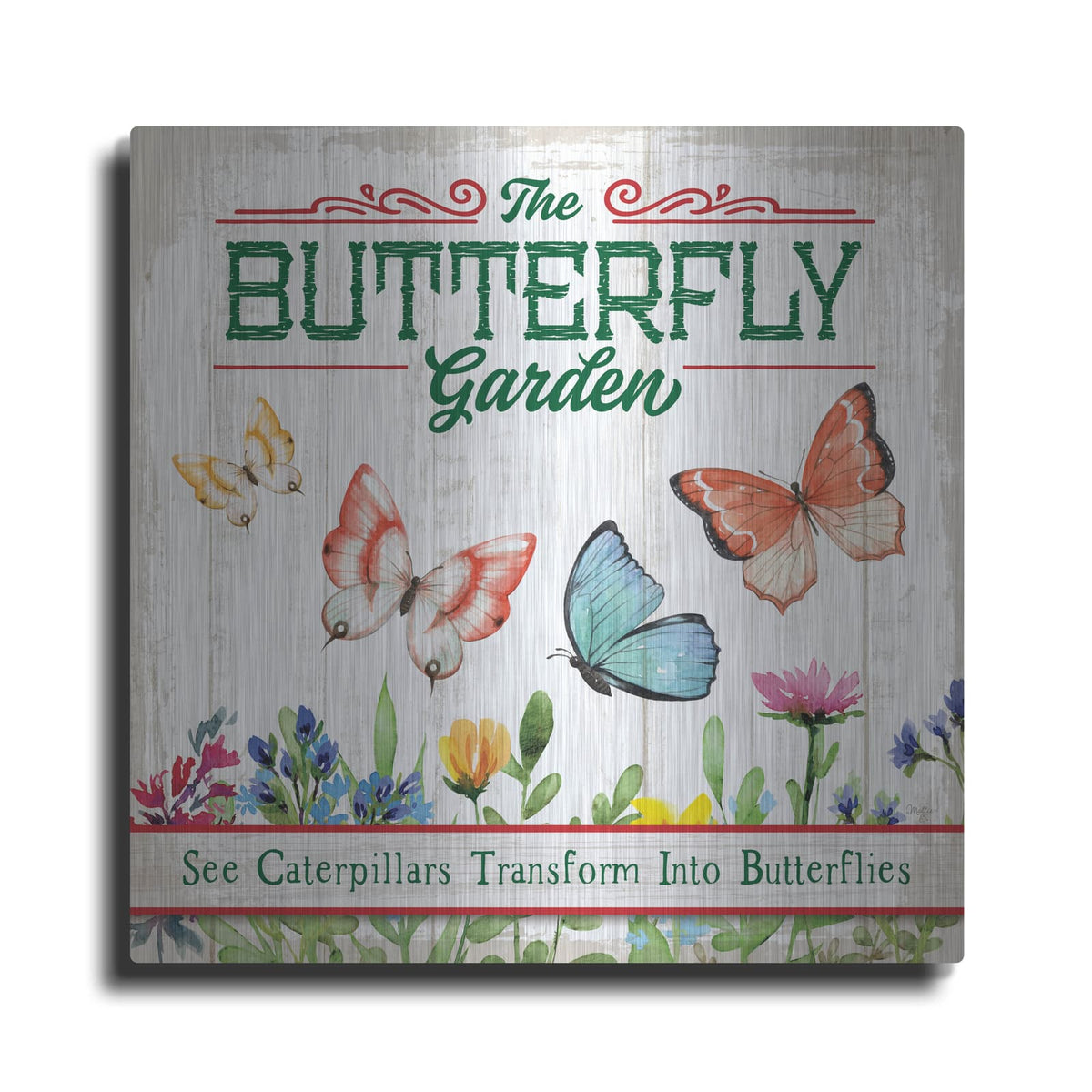 'Butterly Farm' by Mollie B Art – Metal Wall Art