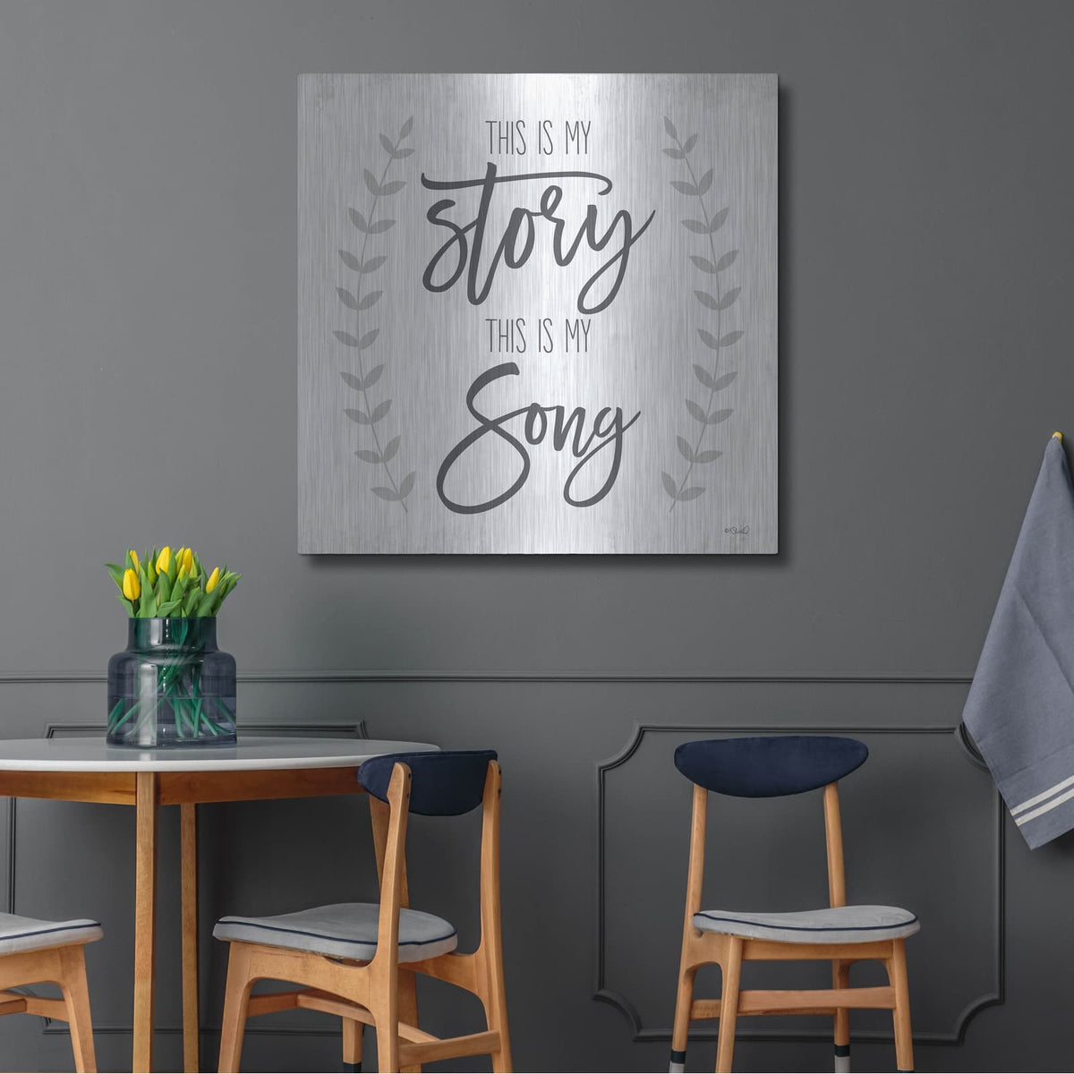 'This is My Story I' by Kate Sherrill – Metal Wall Art, 36x36 room view