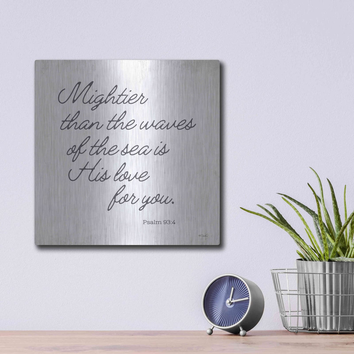 'Mightier than the Waves' by Kate Sherrill – Metal Wall Art, 12x12 room view