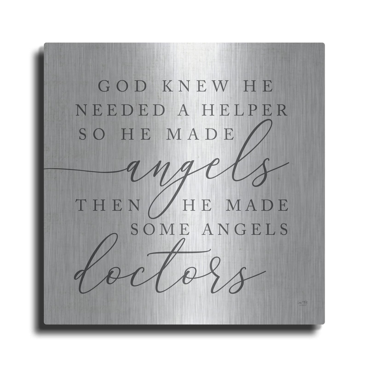 'God Made Angel Doctors' by Lux + Me – Metal Wall Art