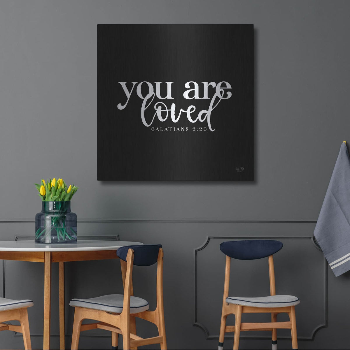 'You Are Loved' by Lux + Me – Metal Wall Art, 36x36 room view