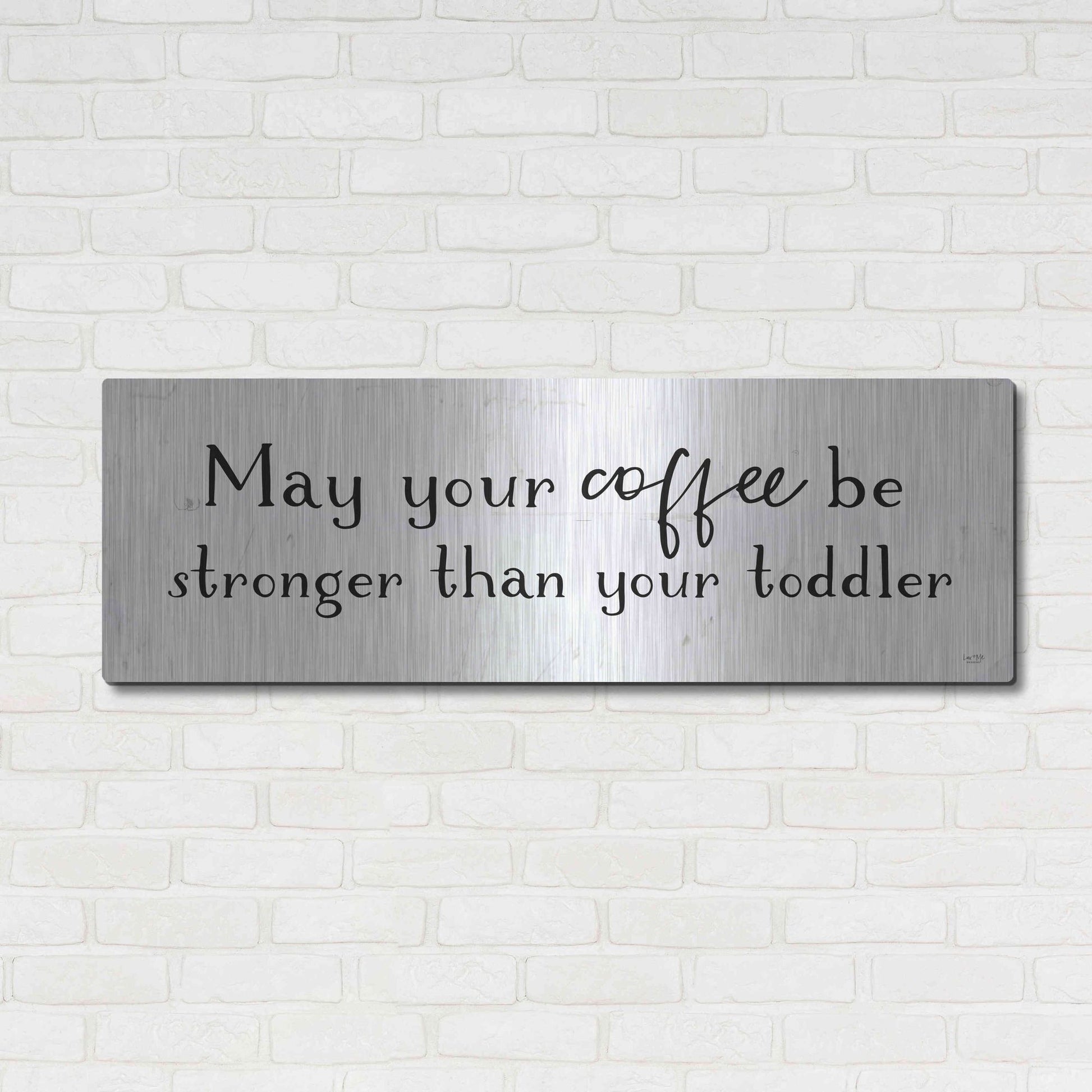 Luxe Metal Art 'Strong Coffee' by Lux + Me Designs, Metal Wall Art,48x16