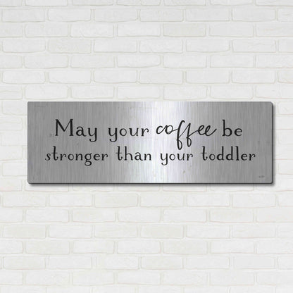 Luxe Metal Art 'Strong Coffee' by Lux + Me Designs, Metal Wall Art,48x16
