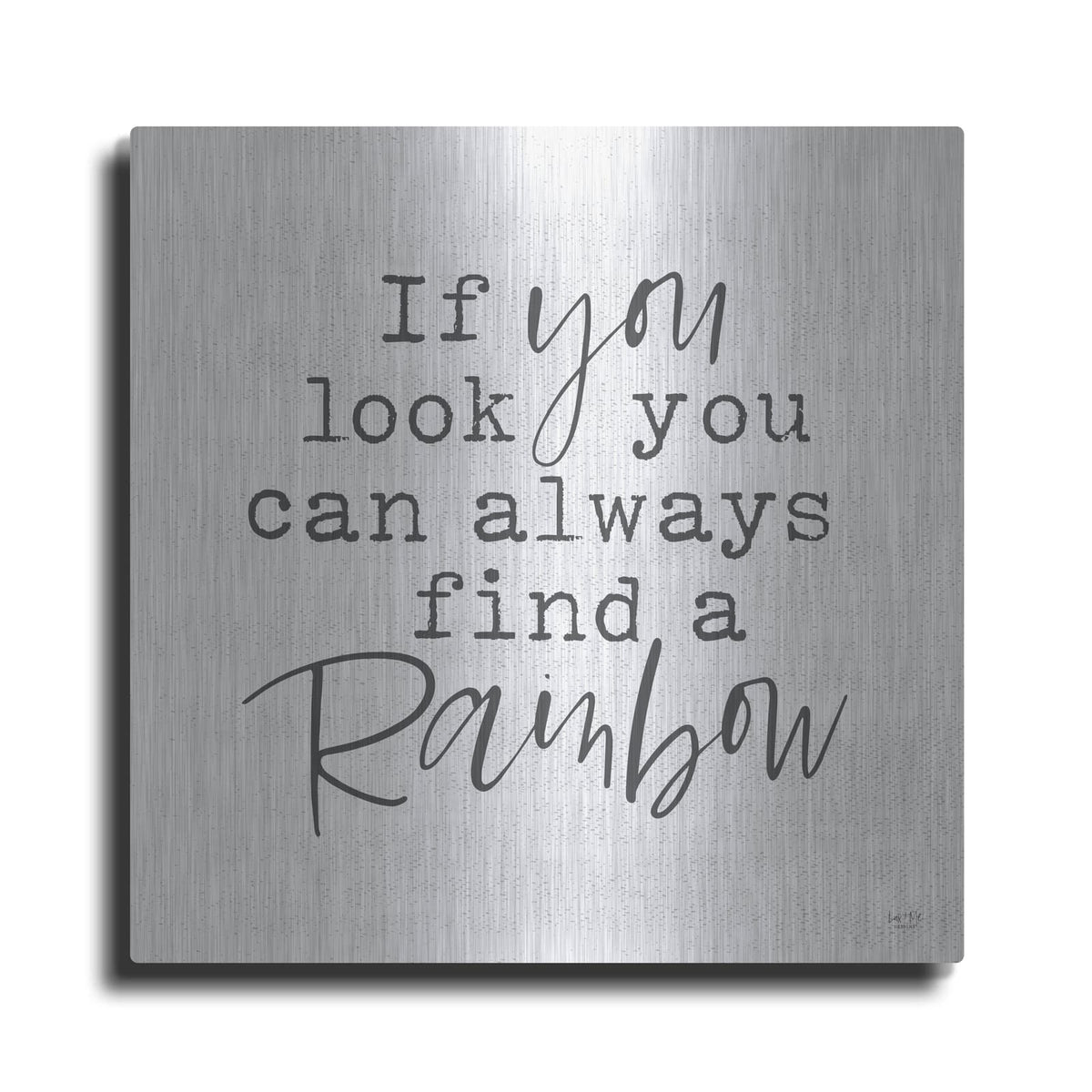 'A Rainbow' by Lux + Me – Metal Wall Art
