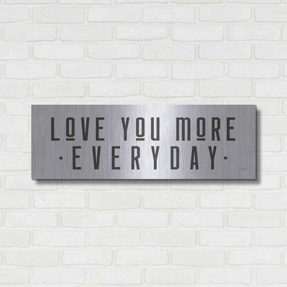 Luxe Metal Art 'Love You More' by Lux + Me Designs, Metal Wall Art,36x12