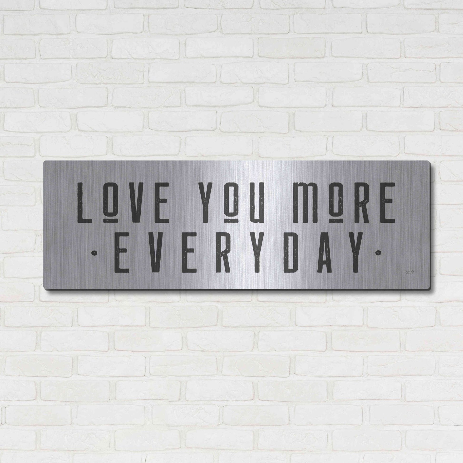 Luxe Metal Art 'Love You More' by Lux + Me Designs, Metal Wall Art,48x16