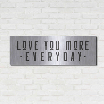 Luxe Metal Art 'Love You More' by Lux + Me Designs, Metal Wall Art,48x16