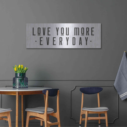 Luxe Metal Art 'Love You More' by Lux + Me Designs, Metal Wall Art,48x16
