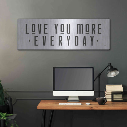 Luxe Metal Art 'Love You More' by Lux + Me Designs, Metal Wall Art,48x16