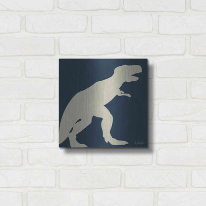 Luxe Metal Art 'Dino I' by Lauren Rader, Metal Wall Art,12x12