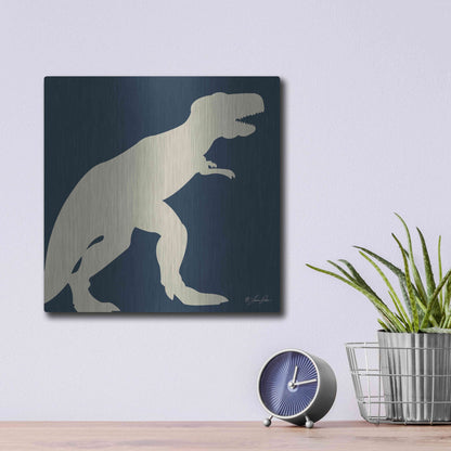 Luxe Metal Art 'Dino I' by Lauren Rader, Metal Wall Art,12x12