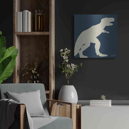 Luxe Metal Art 'Dino I' by Lauren Rader, Metal Wall Art,24x24