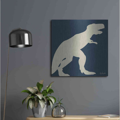 Luxe Metal Art 'Dino I' by Lauren Rader, Metal Wall Art,24x24