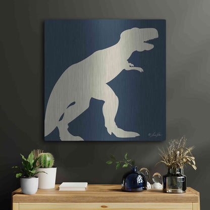 Luxe Metal Art 'Dino I' by Lauren Rader, Metal Wall Art,24x24