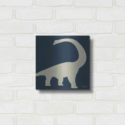 Luxe Metal Art 'Dino II' by Lauren Rader, Metal Wall Art,12x12