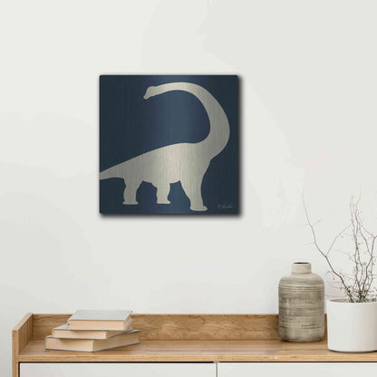 Luxe Metal Art 'Dino II' by Lauren Rader, Metal Wall Art,12x12