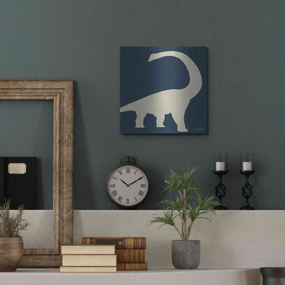 Luxe Metal Art 'Dino II' by Lauren Rader, Metal Wall Art,12x12