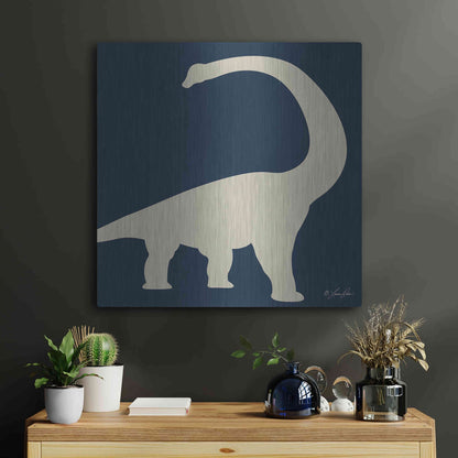 Luxe Metal Art 'Dino II' by Lauren Rader, Metal Wall Art,24x24