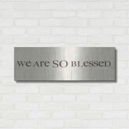 Luxe Metal Art 'We are so Blessed' by Lauren Rader, Metal Wall Art,36x12