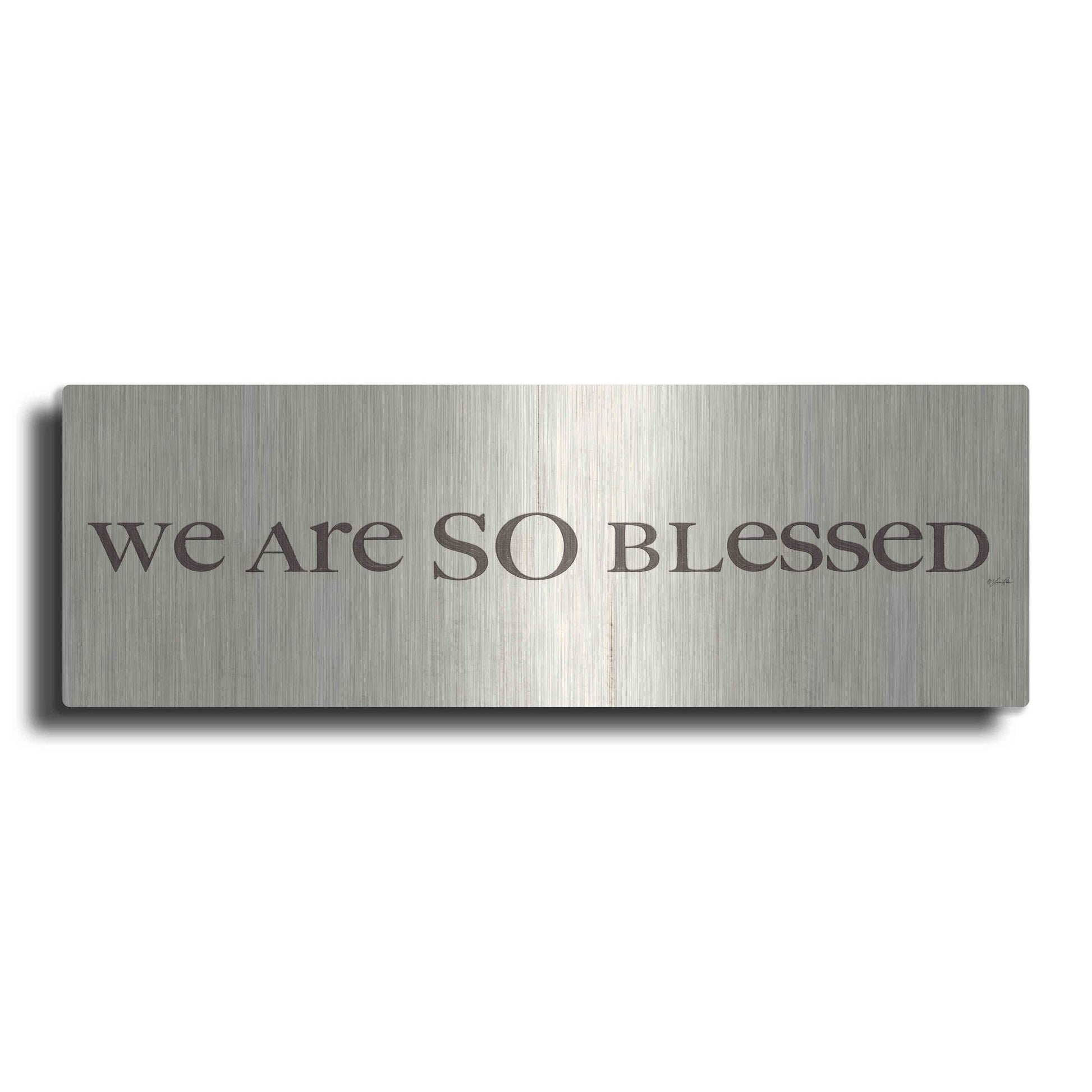 Luxe Metal Art 'We are so Blessed' by Lauren Rader, Metal Wall Art