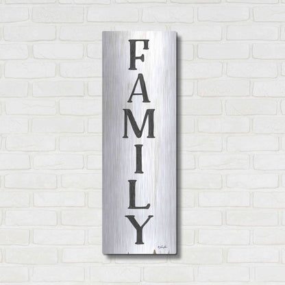 Luxe Metal Art 'Family' by Lauren Rader, Metal Wall Art,12x36