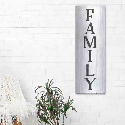Luxe Metal Art 'Family' by Lauren Rader, Metal Wall Art,16x48