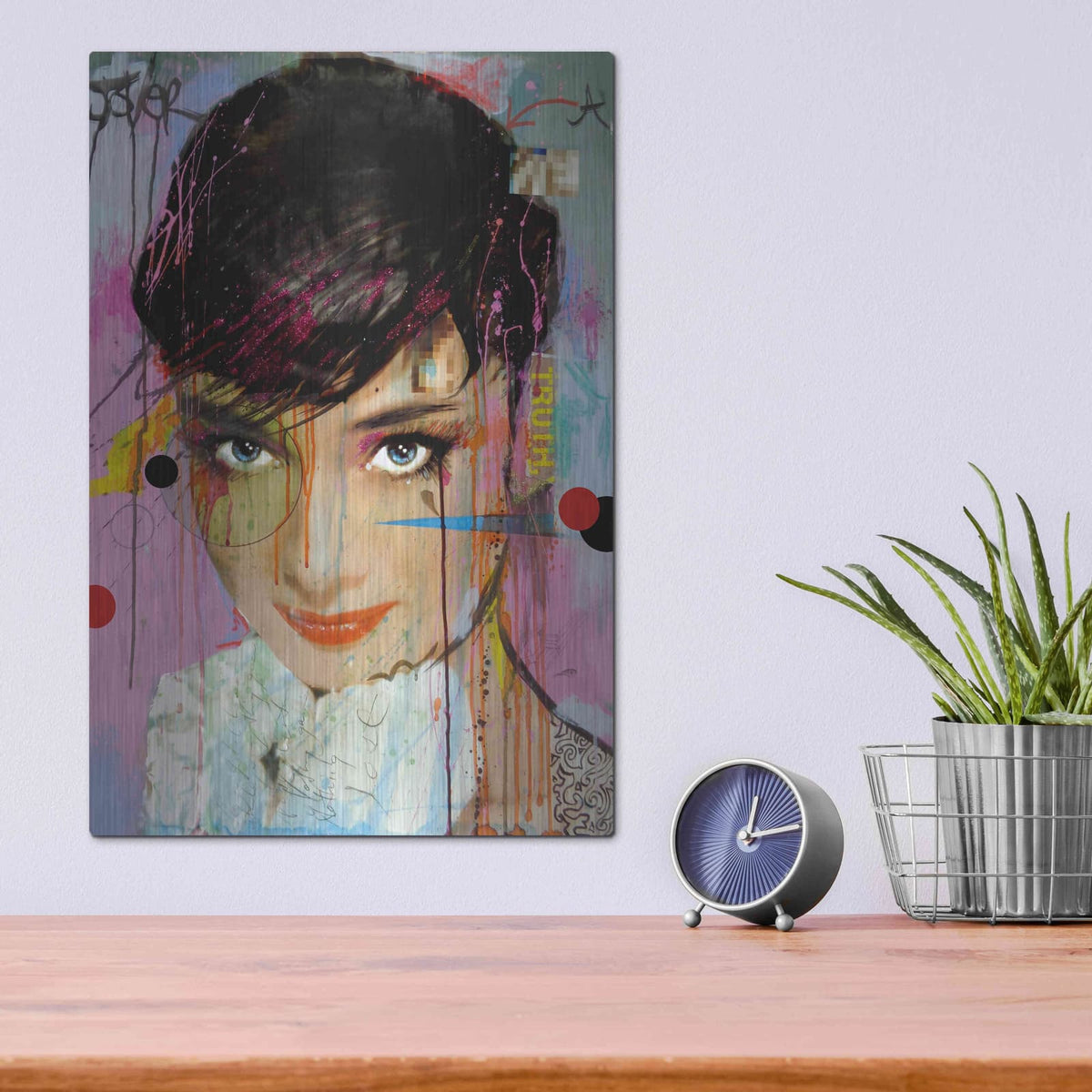 'Audrey On Ice' by Loui Jover – Metal Wall Art, 12x16 room view