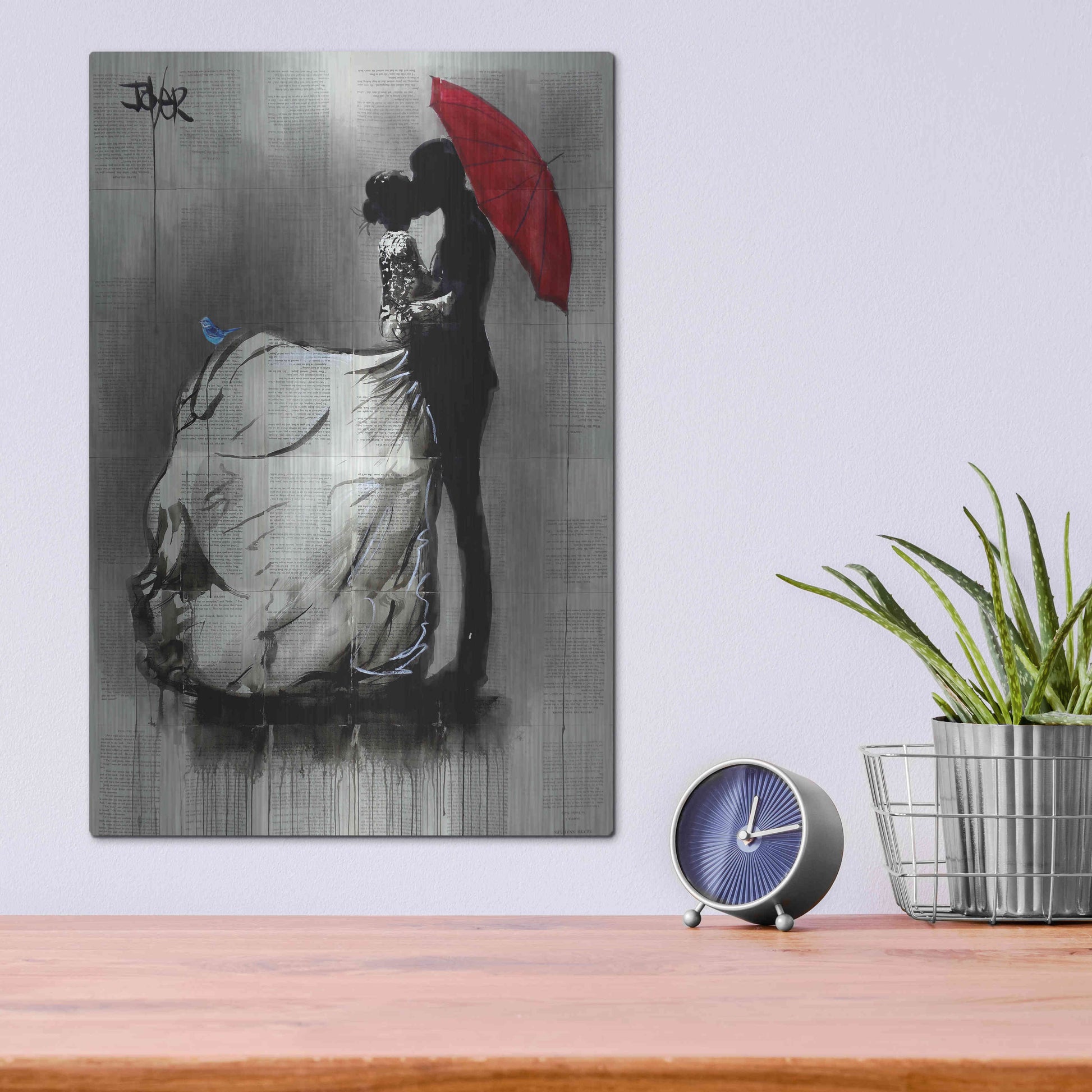 Luxe Metal Art 'Big Dresss' by Loui Jover, Metal Wall Art,12x16