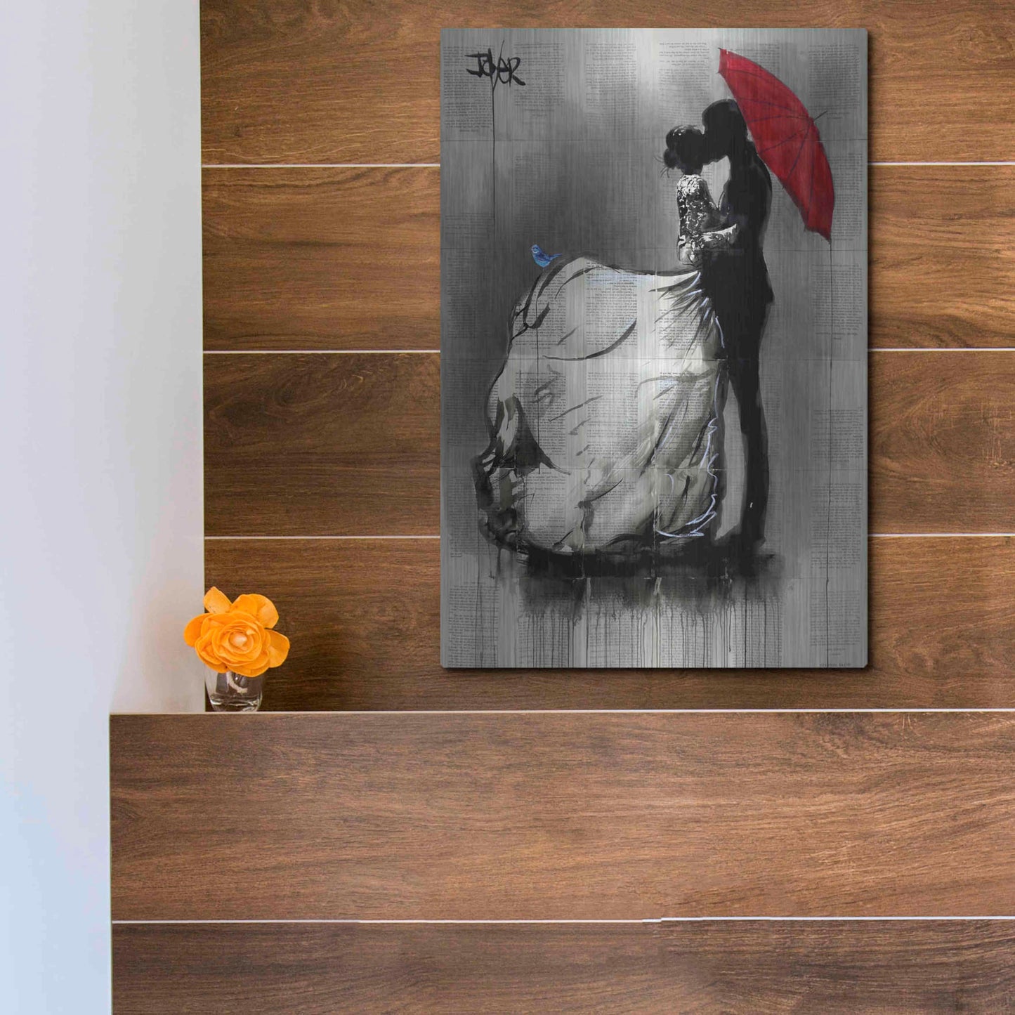Luxe Metal Art 'Big Dresss' by Loui Jover, Metal Wall Art,12x16