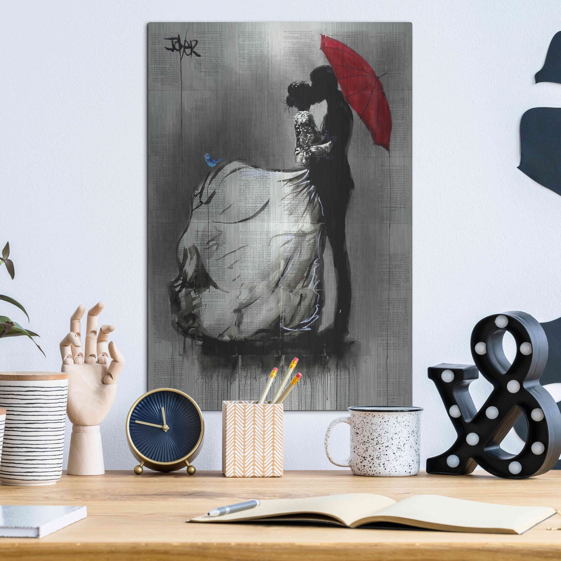 Luxe Metal Art 'Big Dresss' by Loui Jover, Metal Wall Art,12x16