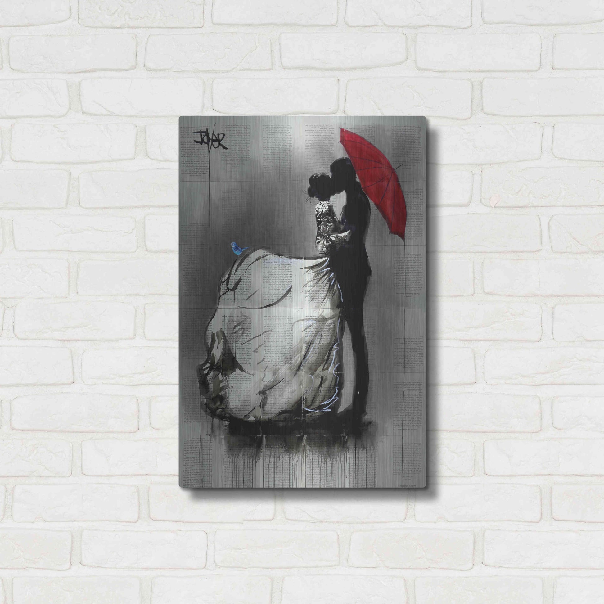 Luxe Metal Art 'Big Dresss' by Loui Jover, Metal Wall Art,16x24