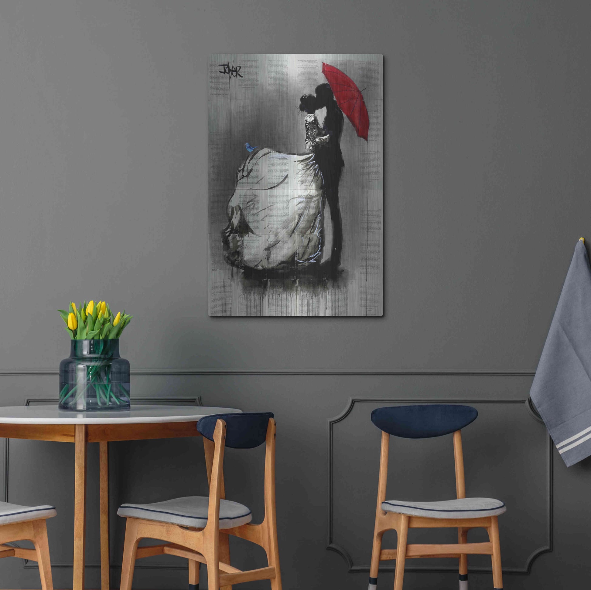 Luxe Metal Art 'Big Dresss' by Loui Jover, Metal Wall Art,24x36
