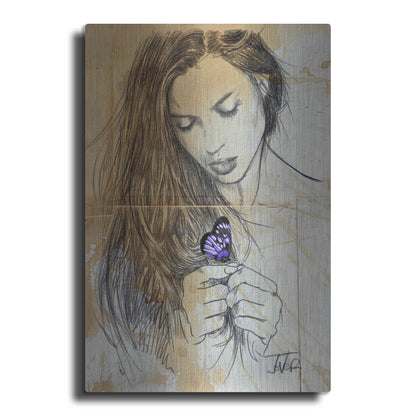 Luxe Metal Art 'Blue Butterfly' by Loui Jover, Metal Wall Art