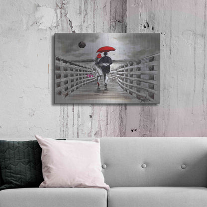 Luxe Metal Art 'Boardwalk' by Loui Jover, Metal Wall Art,36x24