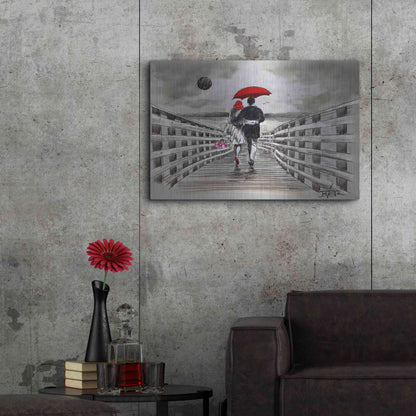 Luxe Metal Art 'Boardwalk' by Loui Jover, Metal Wall Art,36x24