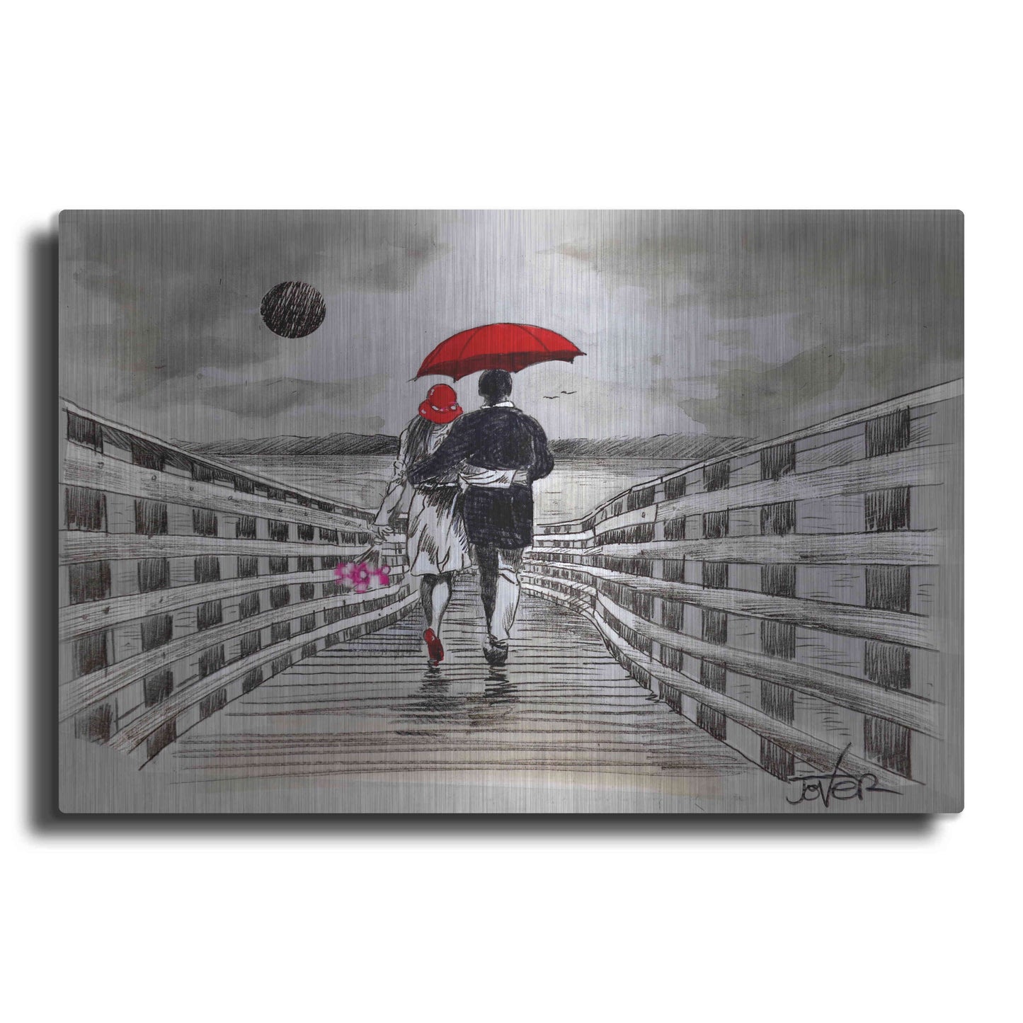Luxe Metal Art 'Boardwalk' by Loui Jover, Metal Wall Art