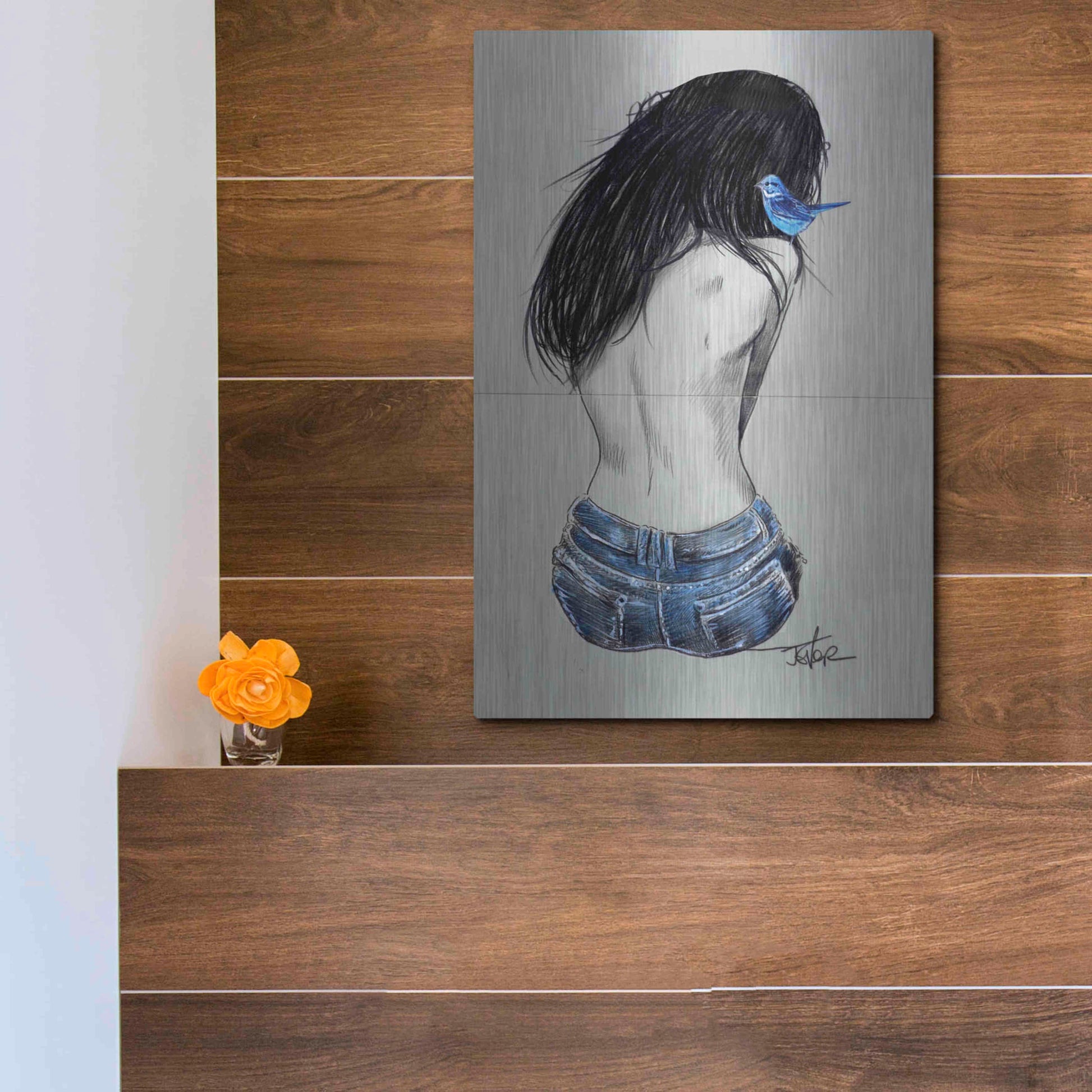 Luxe Metal Art 'Glory And Hope' by Loui Jover, Metal Wall Art,12x16