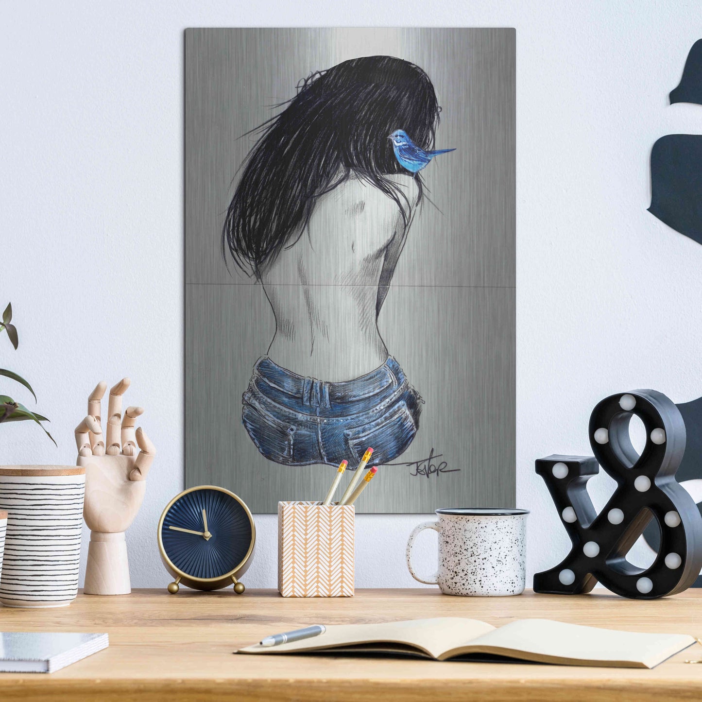 Luxe Metal Art 'Glory And Hope' by Loui Jover, Metal Wall Art,12x16
