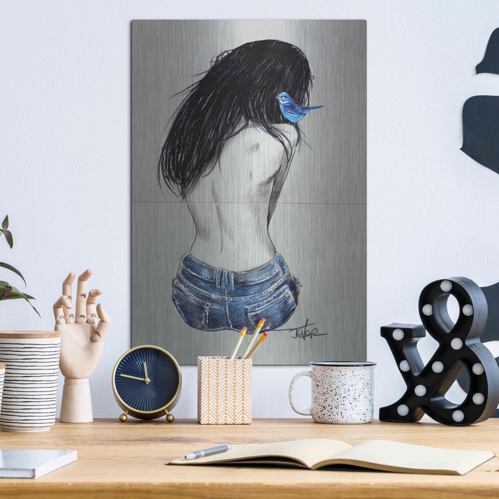 Luxe Metal Art 'Glory And Hope' by Loui Jover, Metal Wall Art,12x16