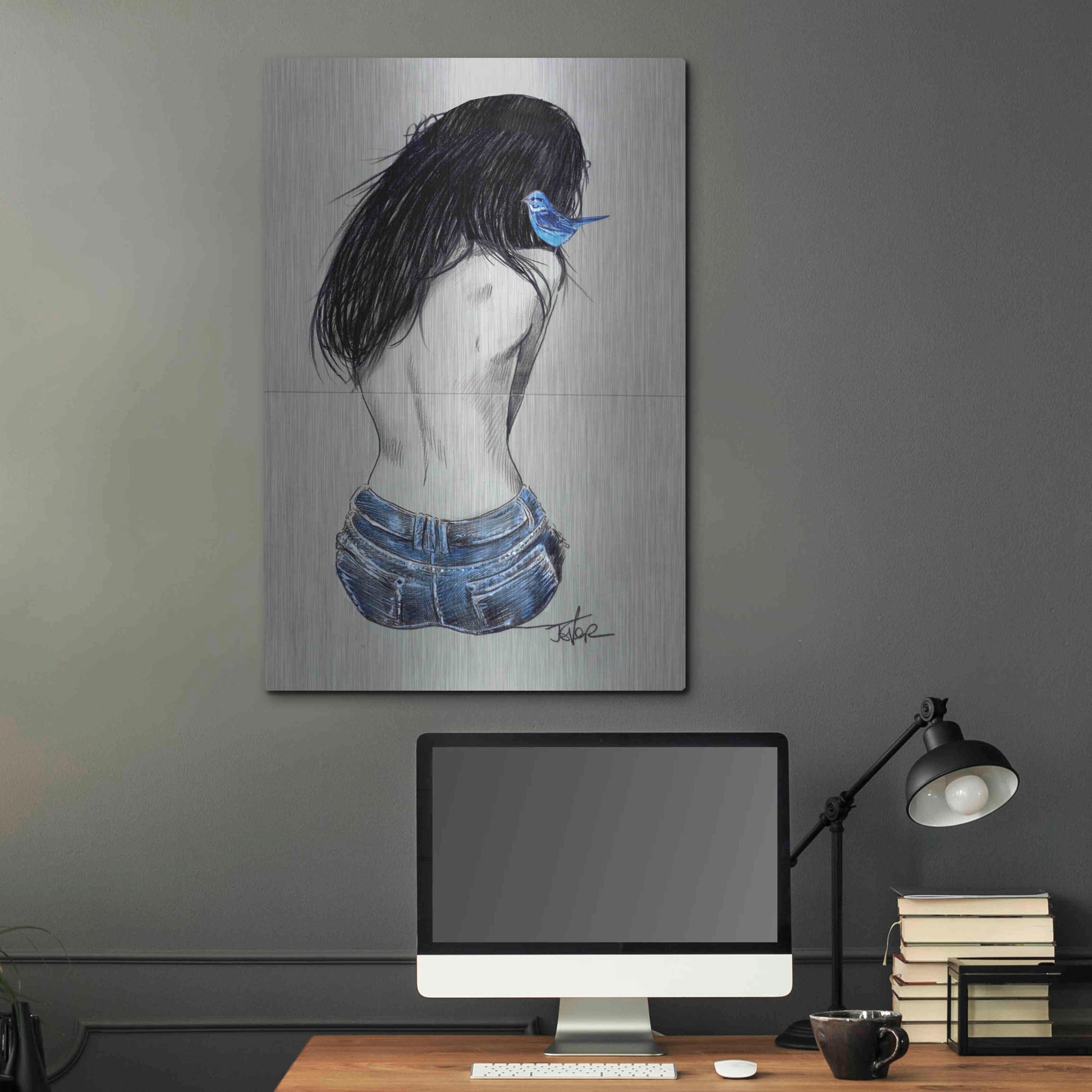 Luxe Metal Art 'Glory And Hope' by Loui Jover, Metal Wall Art,24x36