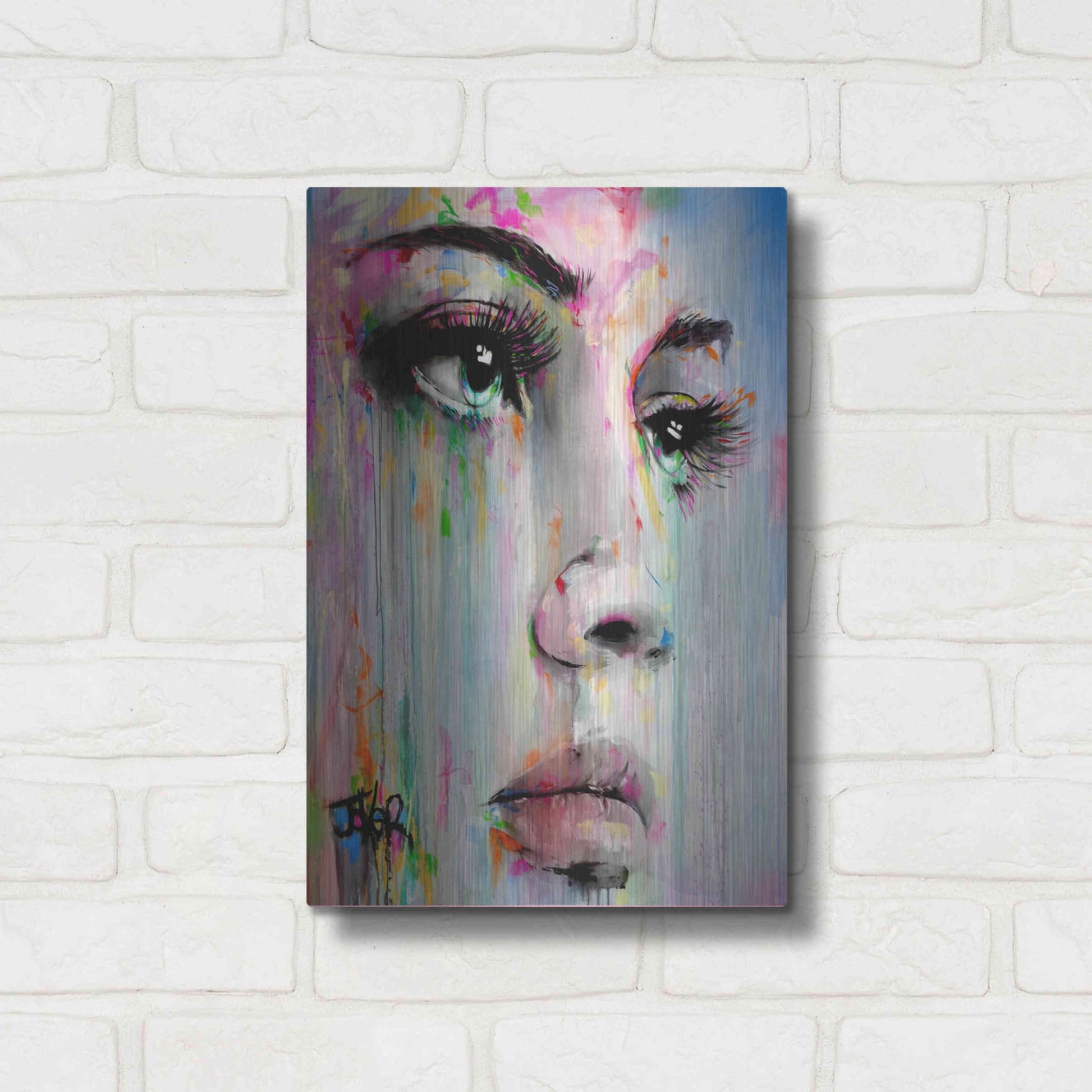 Luxe Metal Art 'Home' by Loui Jover, Metal Wall Art,12x16