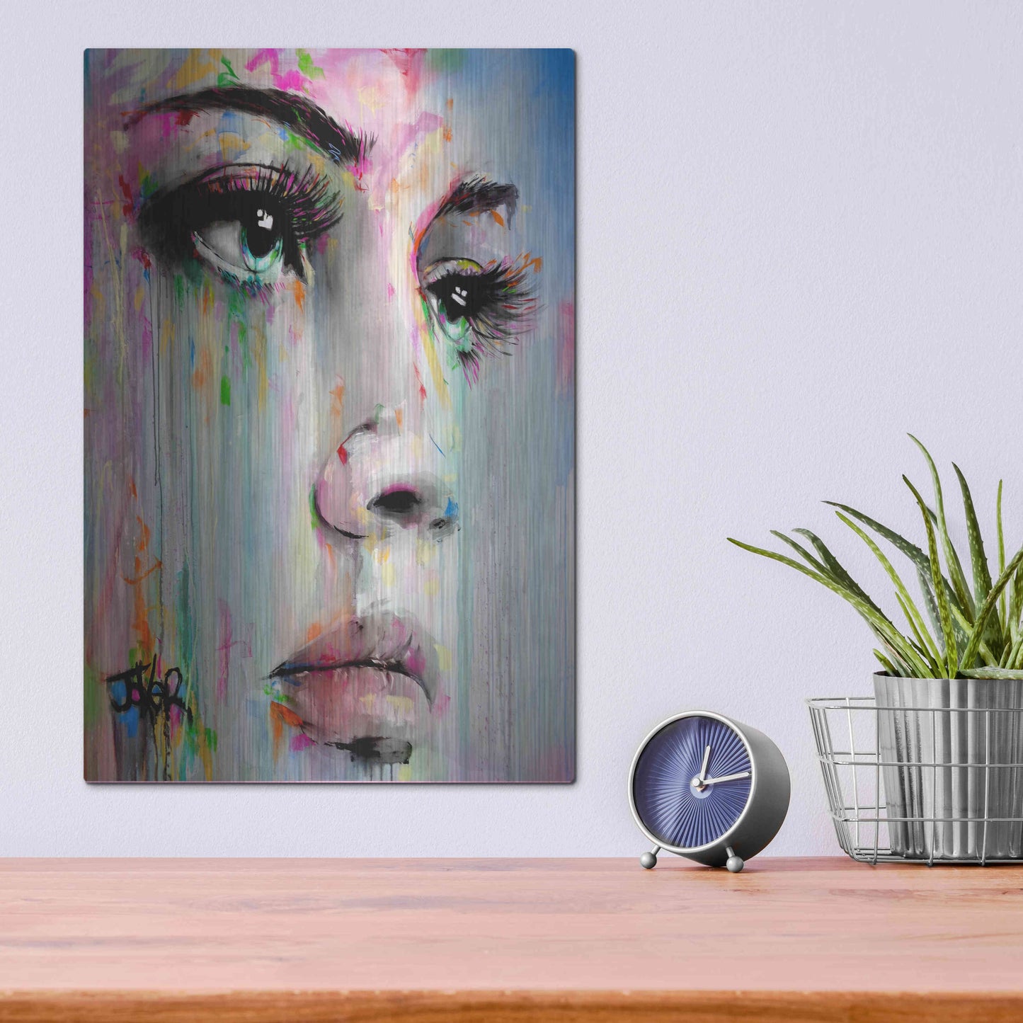 Luxe Metal Art 'Home' by Loui Jover, Metal Wall Art,12x16