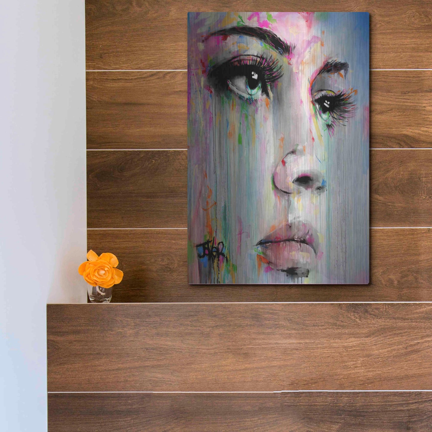 Luxe Metal Art 'Home' by Loui Jover, Metal Wall Art,12x16