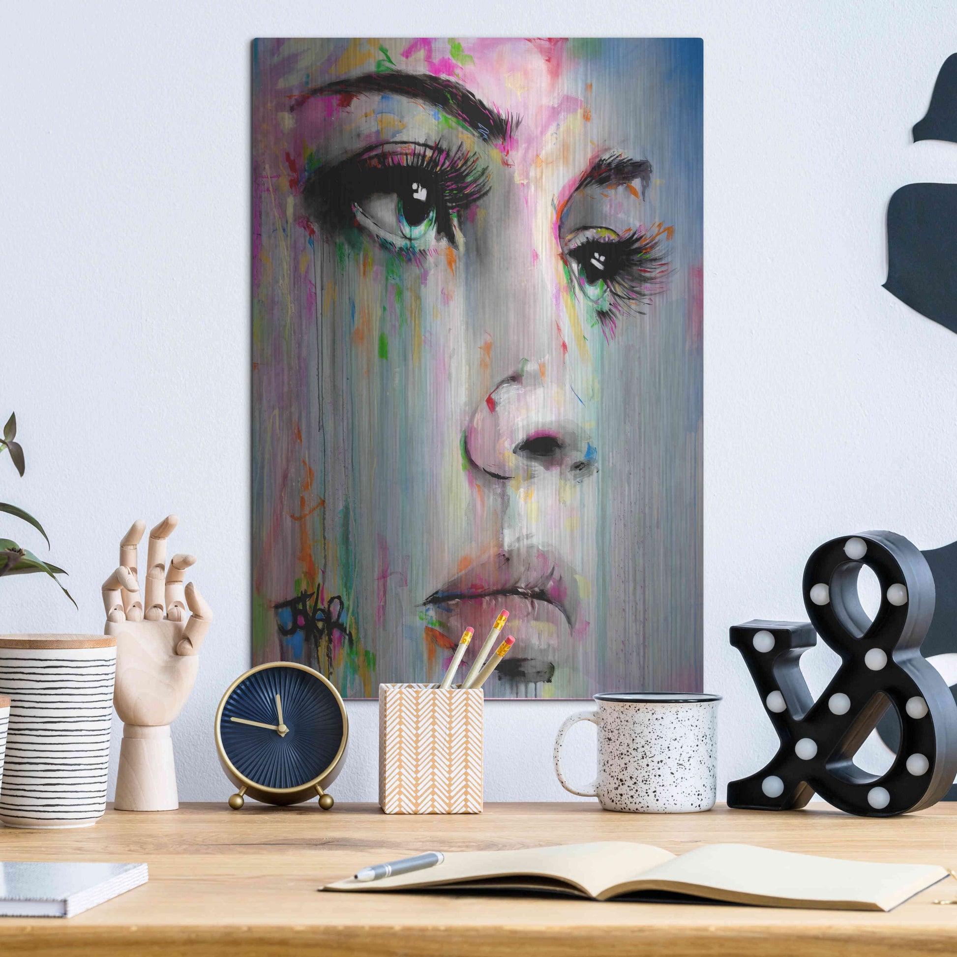 Luxe Metal Art 'Home' by Loui Jover, Metal Wall Art,12x16