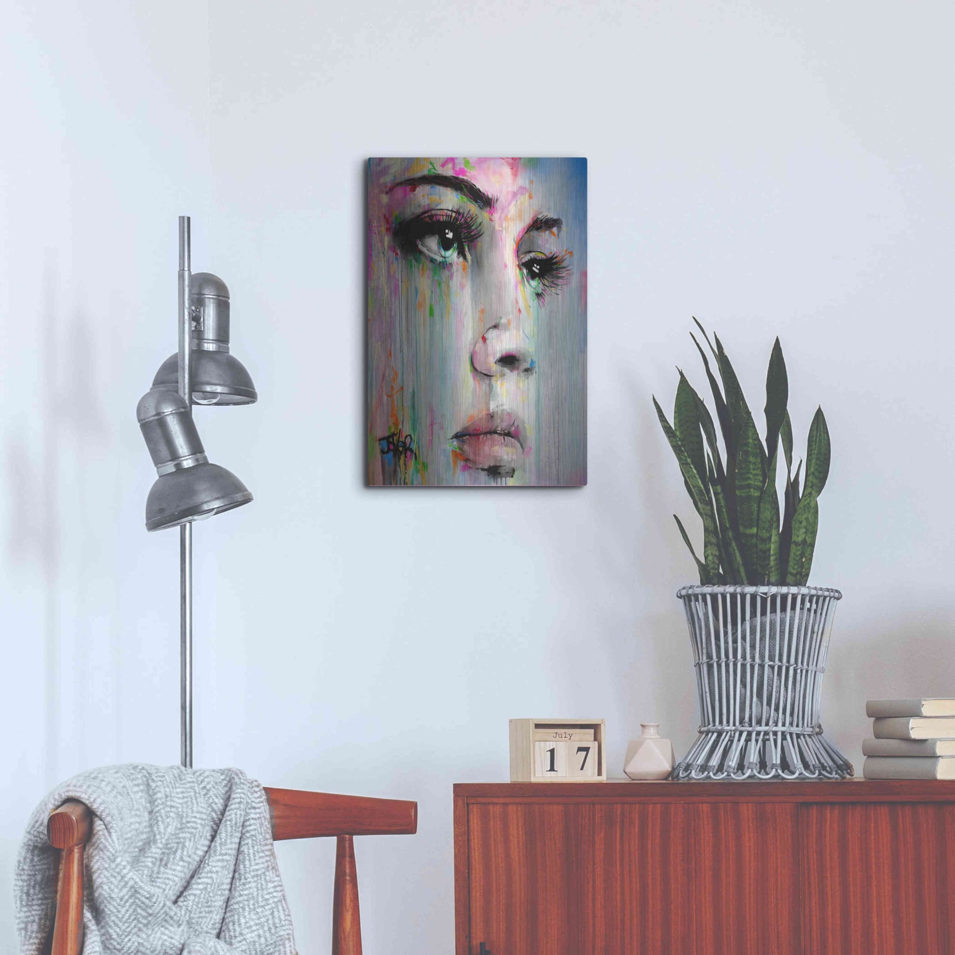 Luxe Metal Art 'Home' by Loui Jover, Metal Wall Art,16x24