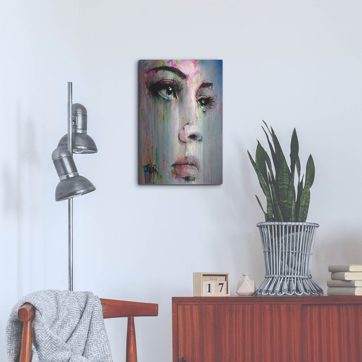'Home' by Loui Jover – Metal Wall Art, 16x24 room view