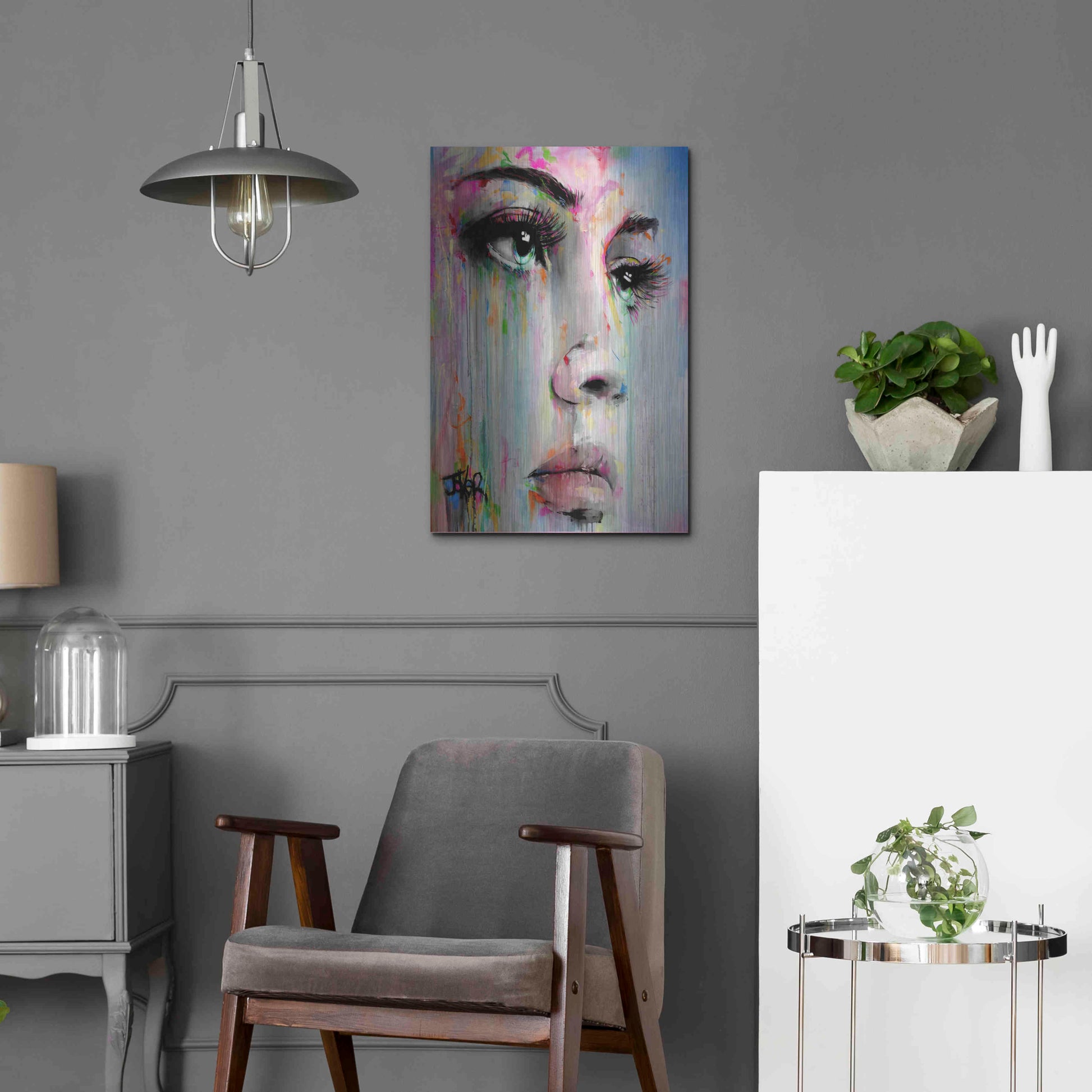 Luxe Metal Art 'Home' by Loui Jover, Metal Wall Art,16x24