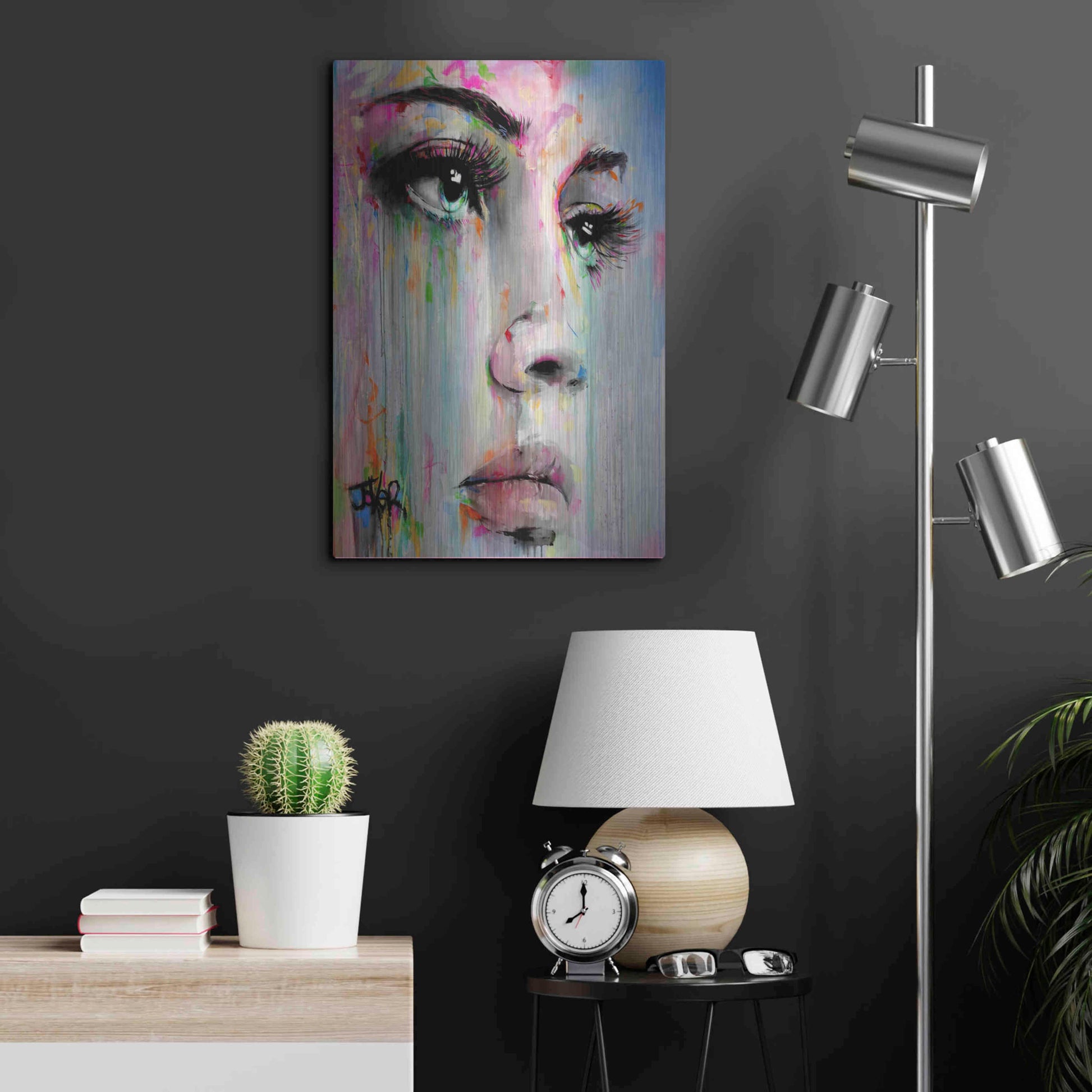 Luxe Metal Art 'Home' by Loui Jover, Metal Wall Art,16x24