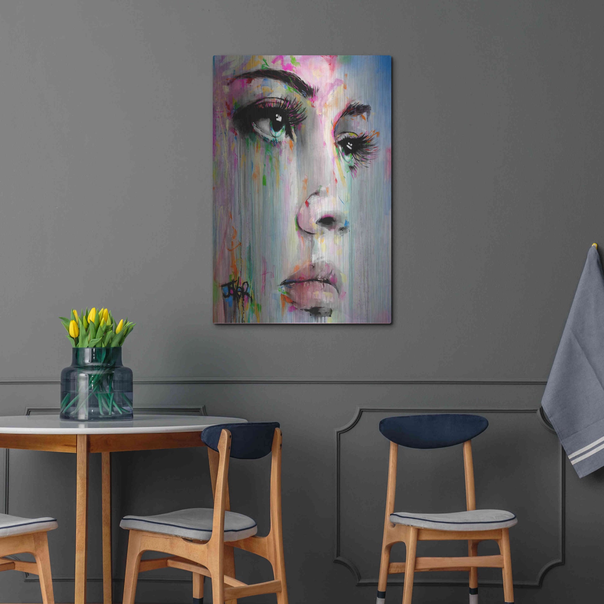 Luxe Metal Art 'Home' by Loui Jover, Metal Wall Art,24x36